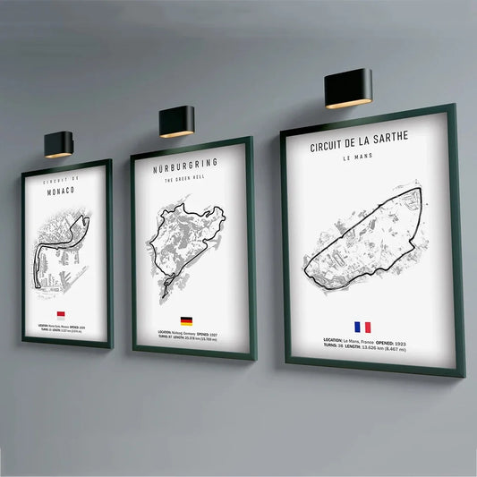Monaco F1 Canvas Wall Art Nordic Aesthetic