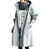 Women's Long Trench Windbreaker Loose Hooded Temperament Raincoat