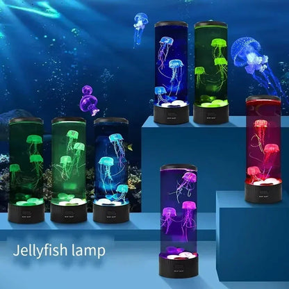Quallenlampe, Farbwechsel, Fernbedienung, Aquarium, LED-Nachtlicht, Aufladen, entspannende Stimmung
