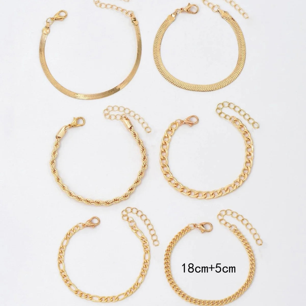 Metal Twist Chain Bracelet Set for Women
