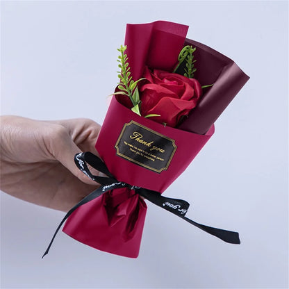 Seifenrosenstrauß Valentinstagsgeschenk - Rosenblumenstrauß Hände Hochzeitsgeschenke