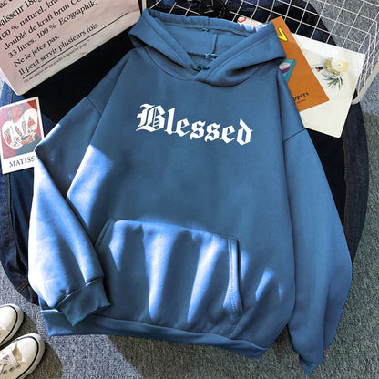 Blessed Creativity Sweat à capuche pour femme – Pull ample en polaire Hip Hop