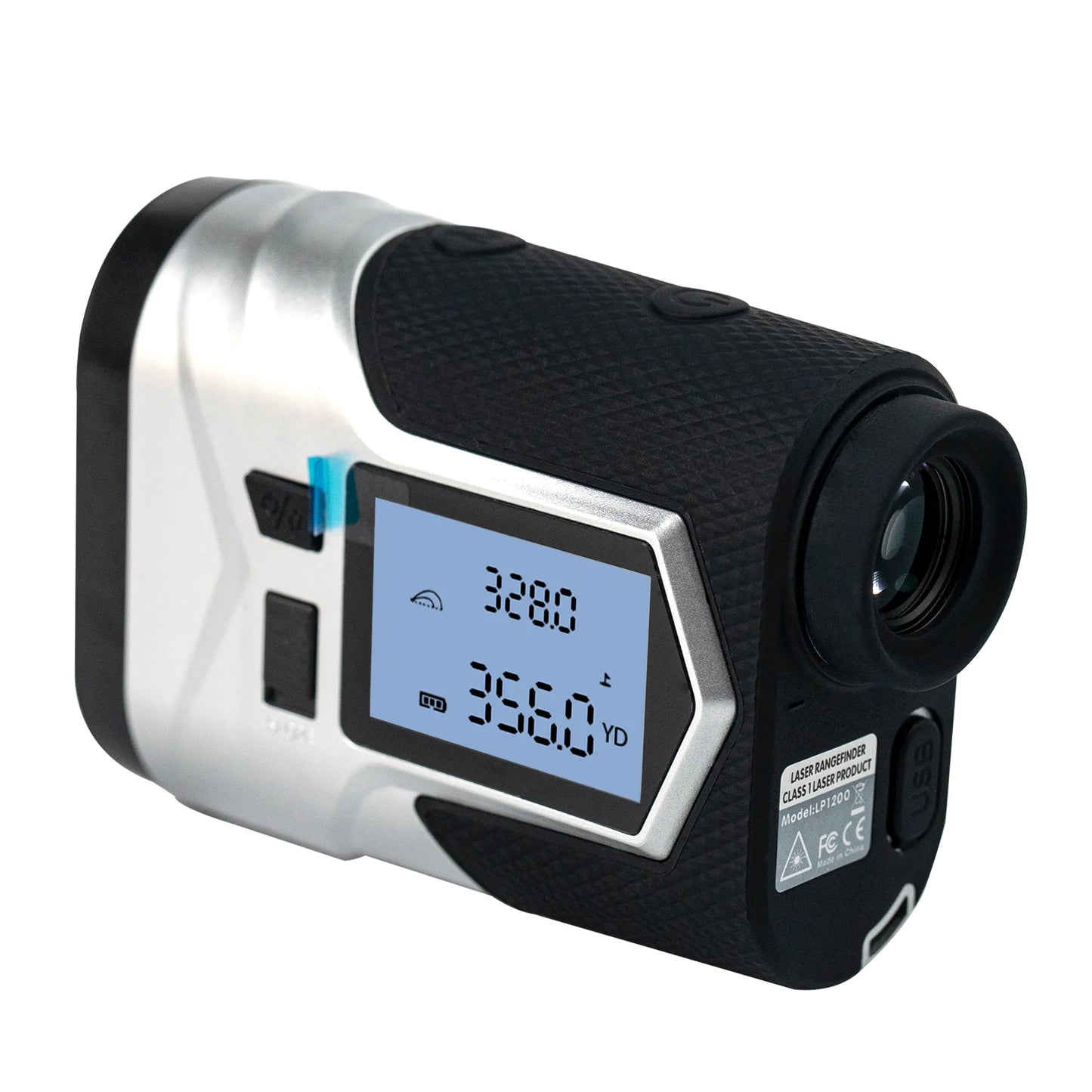 Golf-Laser-Entfernungsmesser mit Neigungskompensation, Fahnenmastverriegelung, Vibrationsfunktion und USB-C-Ladefunktion