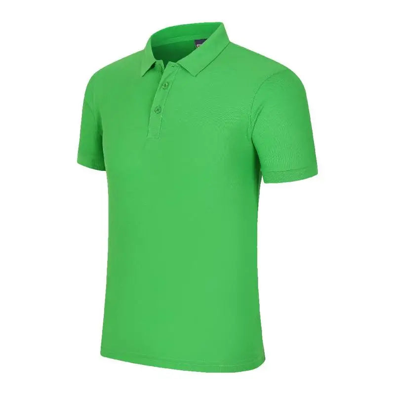 Polo blanc vierge à manches courtes pour homme, chemises décontractées à col