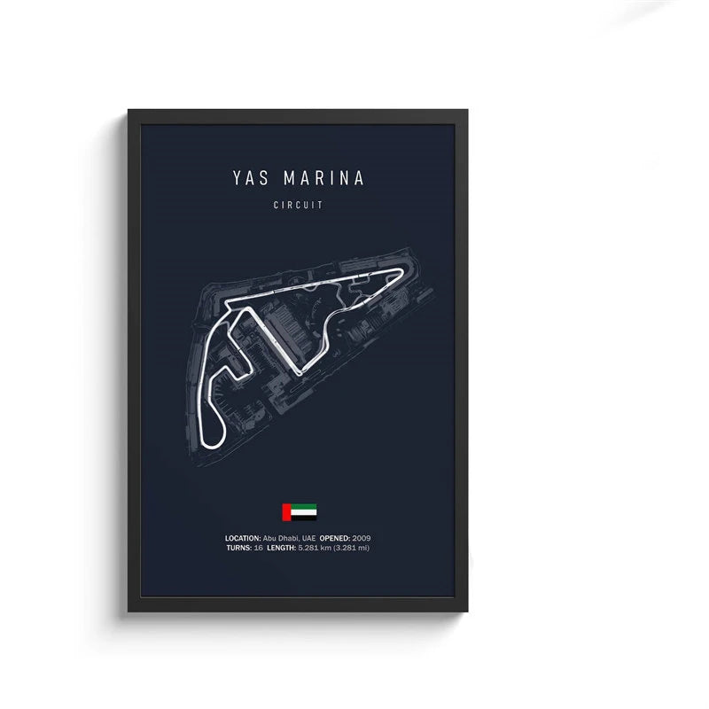 Monaco F1 Leinwand-Wandkunst, nordische Ästhetik