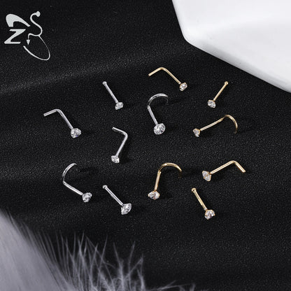 Elegant Gold-Plated Sterling Silver Nose Stud