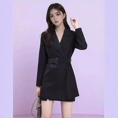 Langärmliges Mini-Blazerkleid für Damen