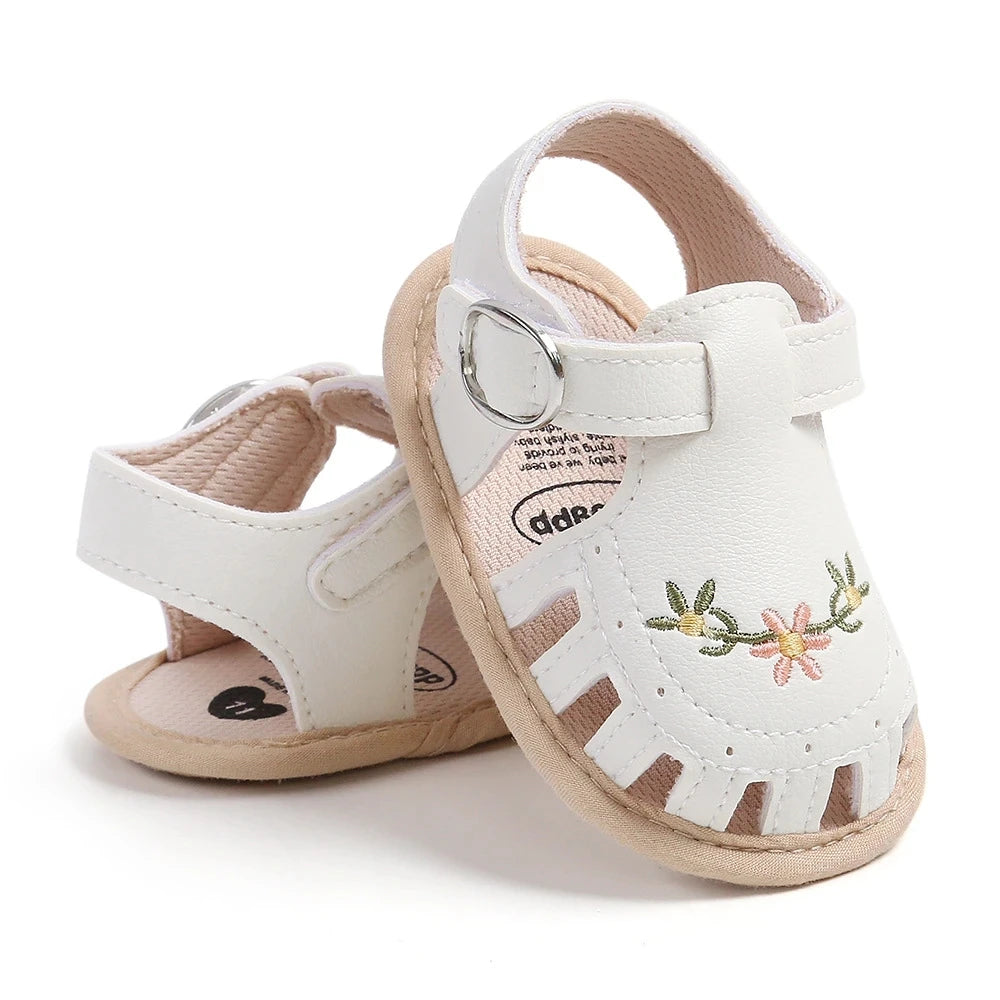 Summer Lightweight Floral Soft Sole Newborn Jelly Sandals