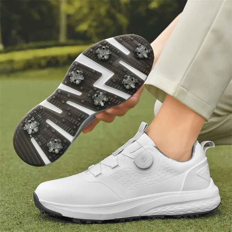 Waterproof Golf Shoes Men—Lightweight Breathable Golf Sneakers Spikeless Outdoor Training Shoes