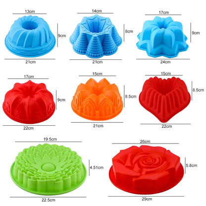 Random Color 3D Silicone Cake Mold DIY