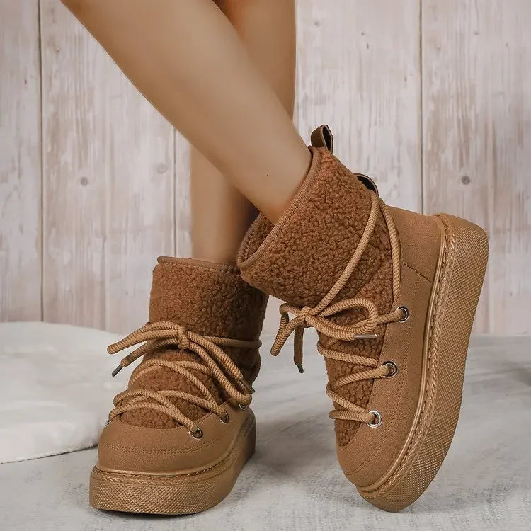 Women's Plush Thick Soled Winter Snow Boots