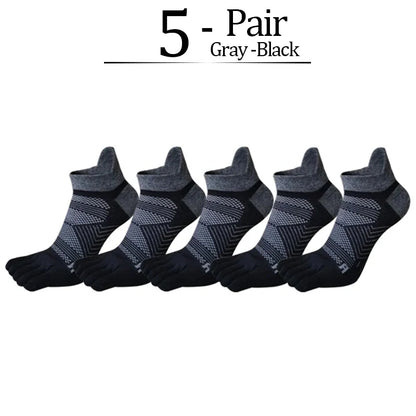 5 Pairs Men's Cotton Sports Athletic Crew Socks