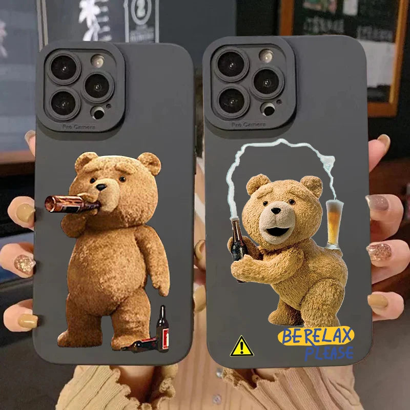 Teddy Bear Couple Cartoon Phone Case