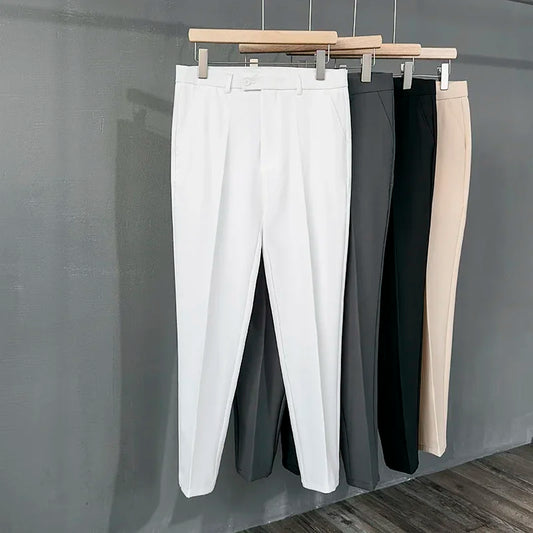 Men's Draped Loose Fit Wide Leg Trousers Pants