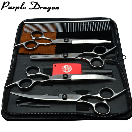 Dog Grooming Scissors Purple Dragon 6" 7" Stainless Pet Beauty Scissors
