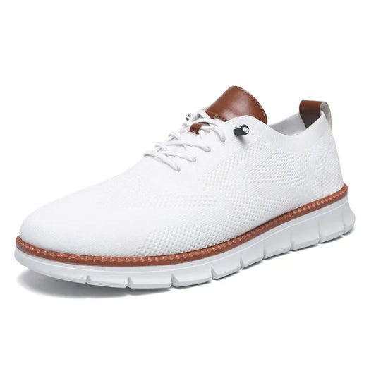 Men's Breathable Lace Up Summer Plus Size Woven Sneakers