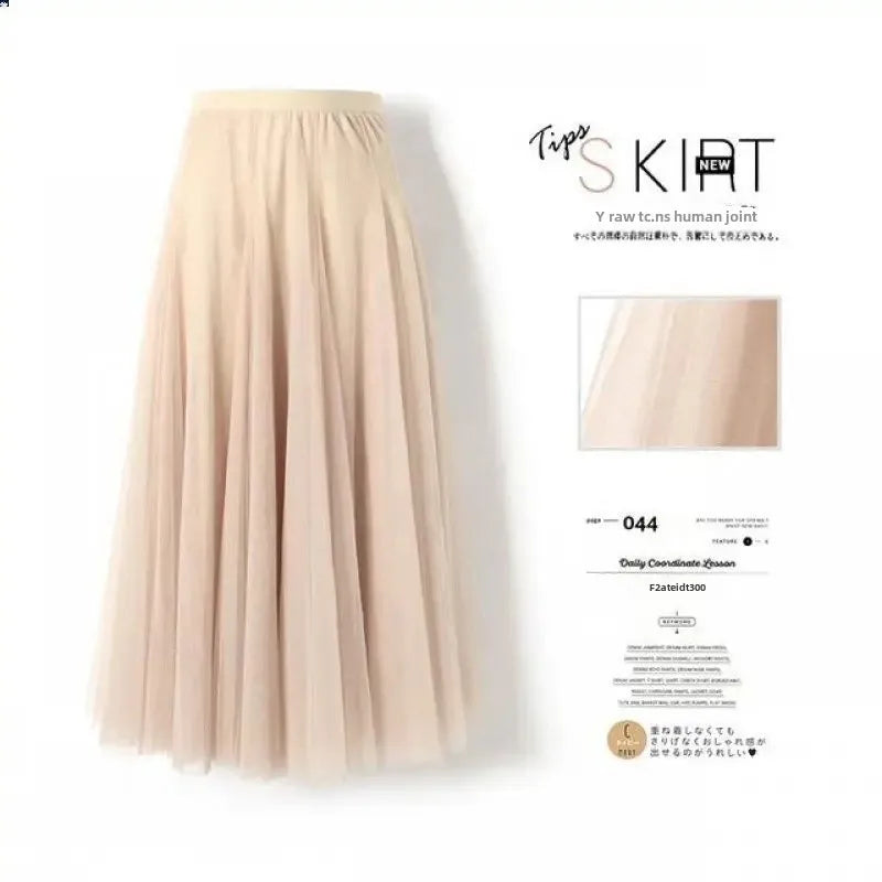 Damen-A-Linien-Rock mit hohem Bund und Falten