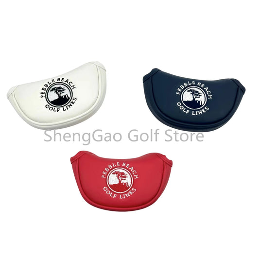 Small Tree Pattern Golf Putter Cover – PU Leather Mid Mallet Putter Head Cover