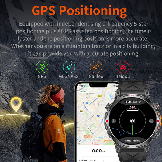 Unisex T-Rex3 GPS Sports Smartwatch – Fitness Tracker Heart Rate Monitor 3ATM Waterproof Smart Watch