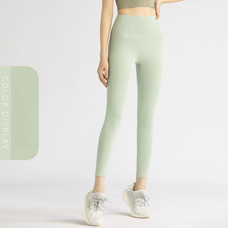 Nahtlose Yoga-Leggings mit hohem Bund für Damen – Po-Lifting- und Bauchkontrolle fürs Fitnessstudio