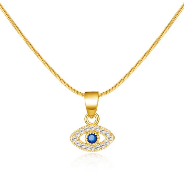 Gold Evil Eye Bracelet with Blue Zircon – Adjustable Handmade Lucky Nazar Bracelet