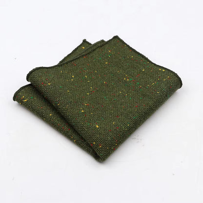 Mouchoir en coton uni pour homme – Pochette en laine mélangée douce