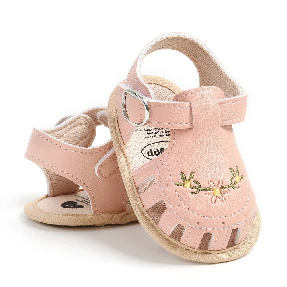 Summer Lightweight Floral Soft Sole Newborn Jelly Sandals