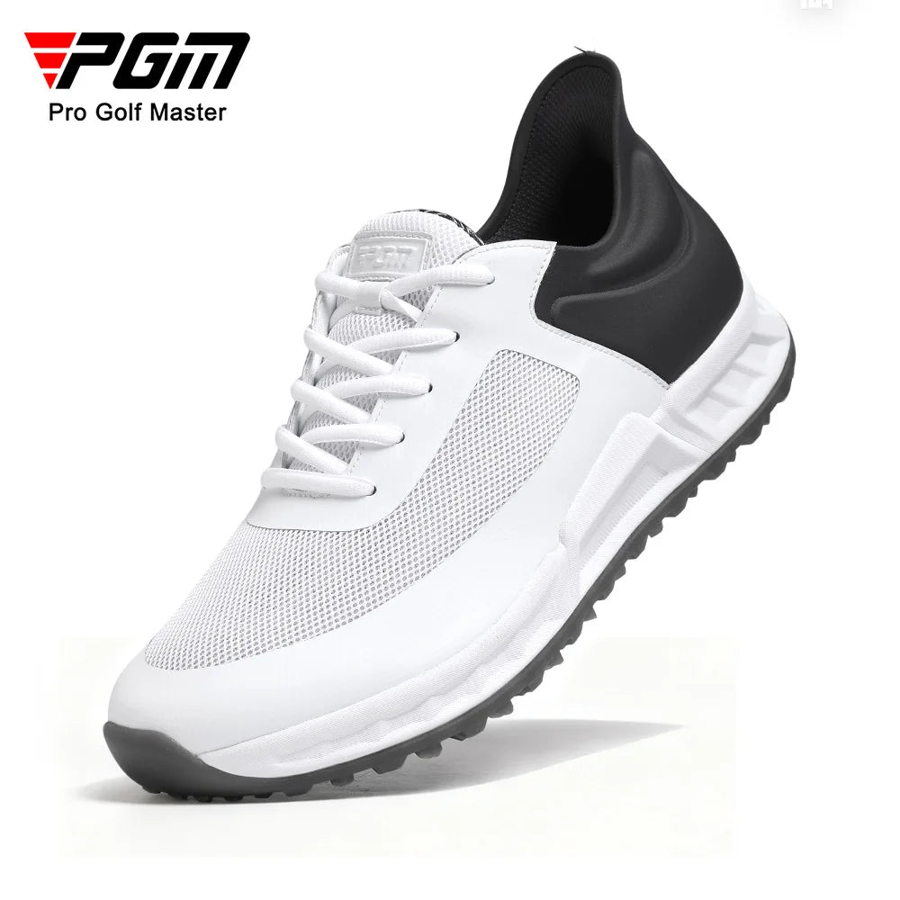 Men’s Breathable Golf Shoes – Anti-Slip Cushioned Spiked Waterproof Golf Sneakers