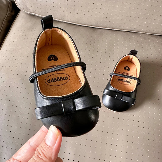 Bowknot Baby Princess Flat Leather Shoes
