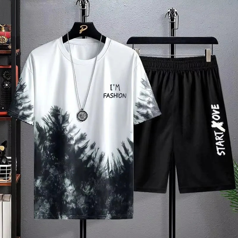 Survêtements d'été en tissu polyester à manches courtes