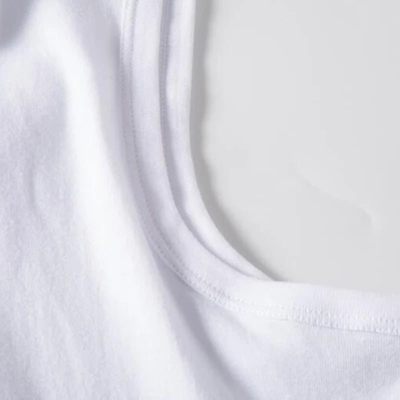 Cotton O-neck Tank Top for Men's Gym Wear
