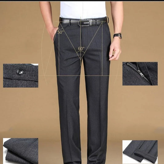Men's Straight Leg Formal Plus Size Baggy Trousers