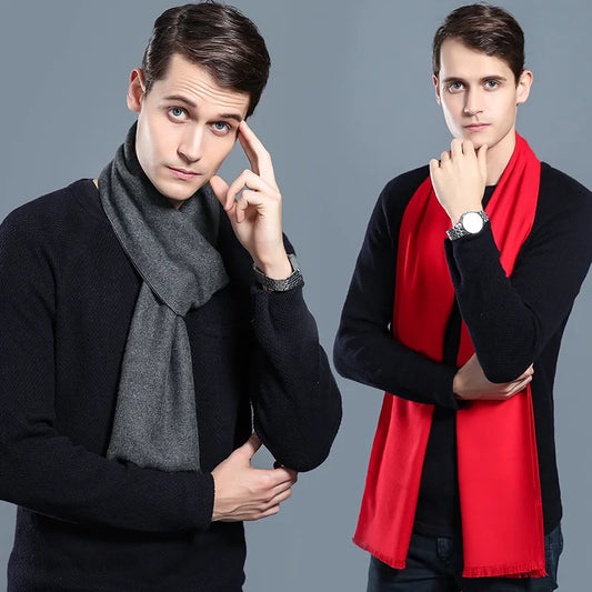 Lässiger Business-Schal aus Kaschmir mit Karomuster für Herren