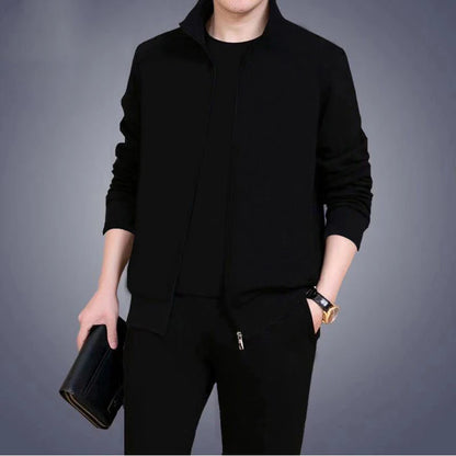 Cardigan en tricot à revers pour hommes - Costume épais à manches longues pour l'automne et l'hiver