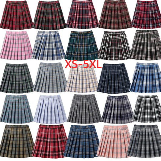 Women's High Waist Golf Mini Plus Size Plaid Skirt