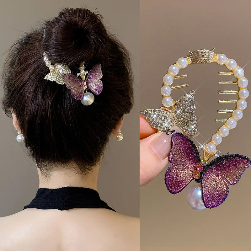 Schmetterlings-Haarspangen – Haarschmuck mit Schnalle