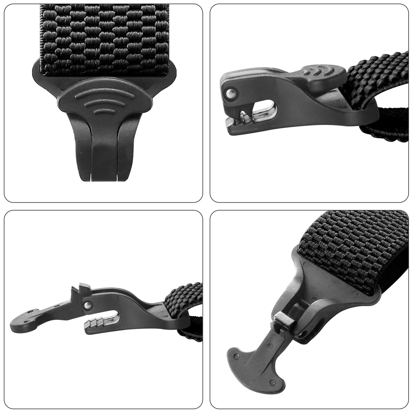 Heavy Duty Men’s Suspenders 3.8cm Wide X-Back Work Braces with 4 Strong Plastic Gripper Clasps – Adjustable Elastic Trouser Suspenders