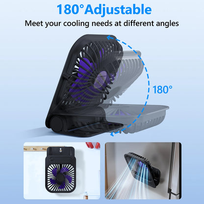 USB Rechargeable Indoor Toilet Wall Fan