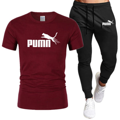 Sommerliches Set aus T-Shirt und Hose aus Baumwolle für Herren