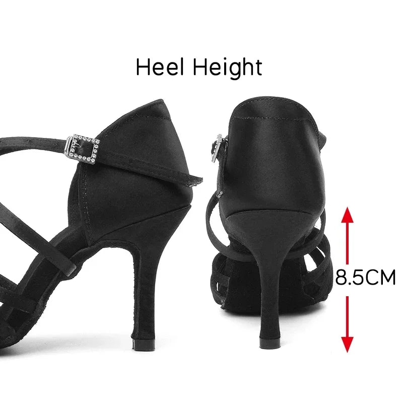 Women's Latin Dance Ballroom High Heel Sandals