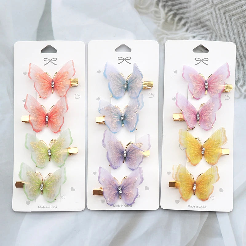 hair clips, butterfly clips, butterfly hair clips, hair clip ins, butterfly hair, hair jewelry, colorful hair clips