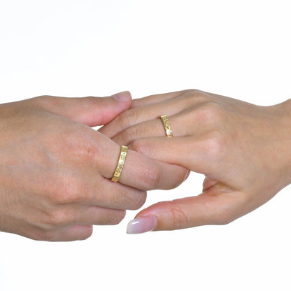 Adjustable Sun and Moon Couple Promise Rings – Matching Yin Yang Open Band