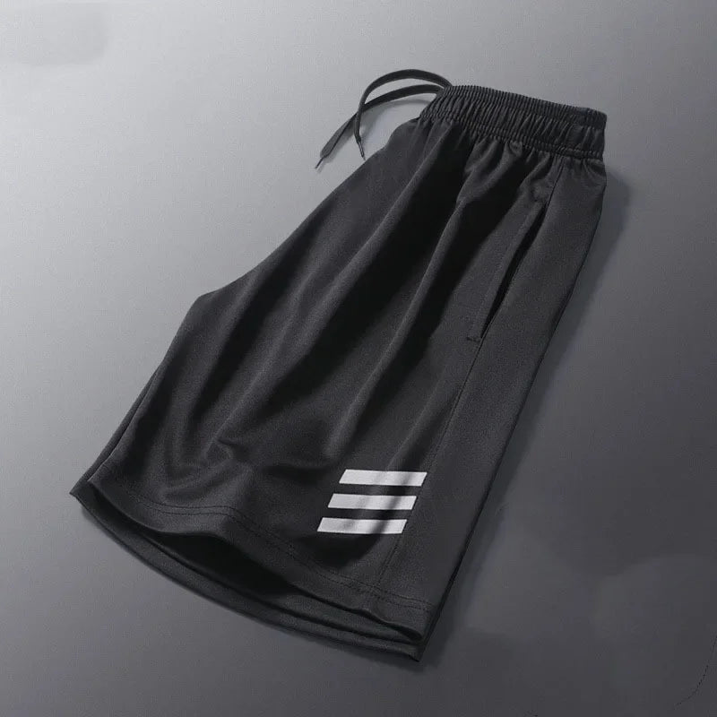 Men’s Loose Fit Striped Printing Athletic Shorts