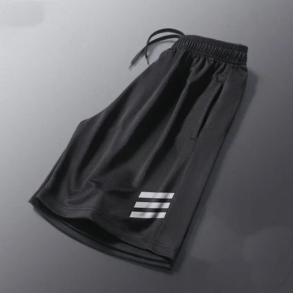 Men’s Loose Fit Striped Printing Athletic Shorts