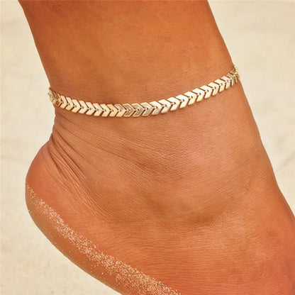 Women's Bohemian Colorful Rice Beaded Ankle Bracelet