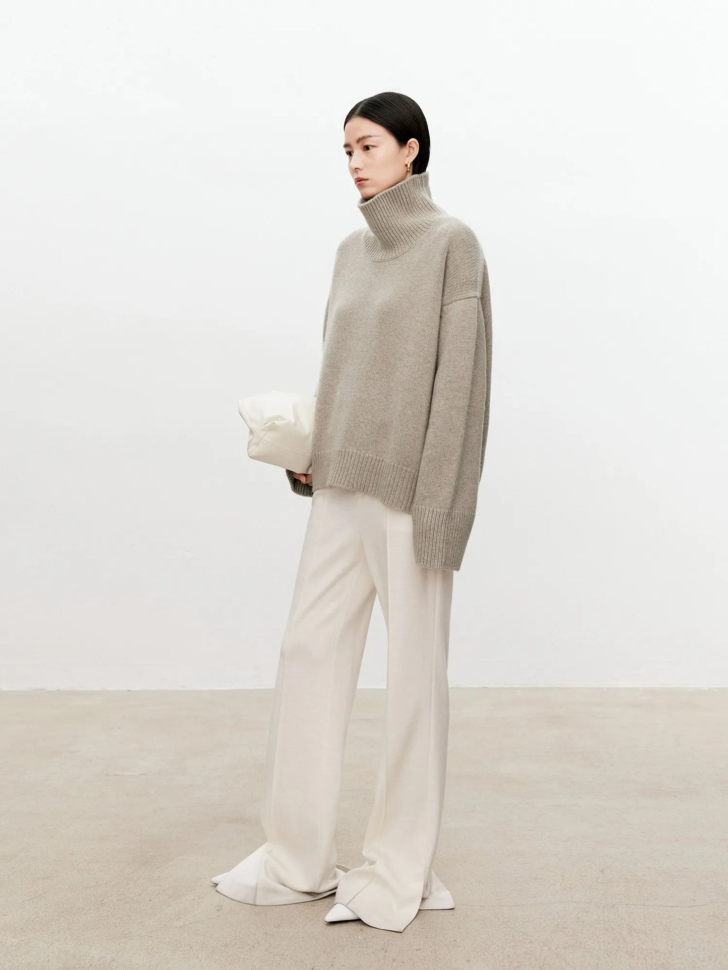 Schicker übergroßer Rollkragenpullover für Damen