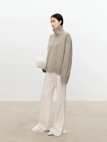 Schicker übergroßer Rollkragenpullover für Damen