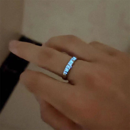 Heart Luminous Glowing Heart Gaming Couple Rings