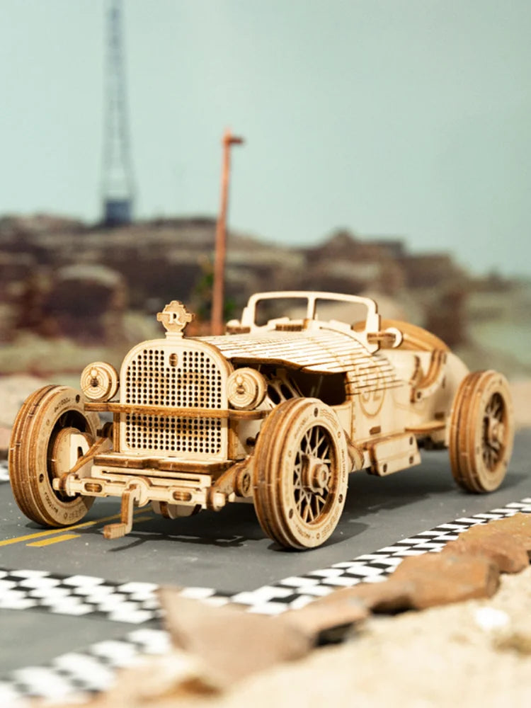 3D-Holzpuzzle für Kinder, beweglicher LKW-Kran