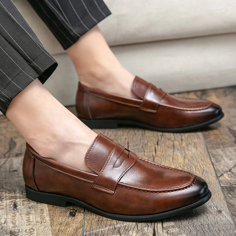 Slip On Formal Comfortable Leather Tassel Loafers for Men
